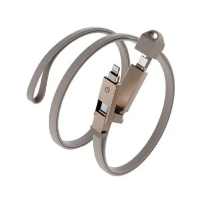 Energea Sheath 2-In-1  C To C + Lightning Cable, 480Mbps, 60, 1M